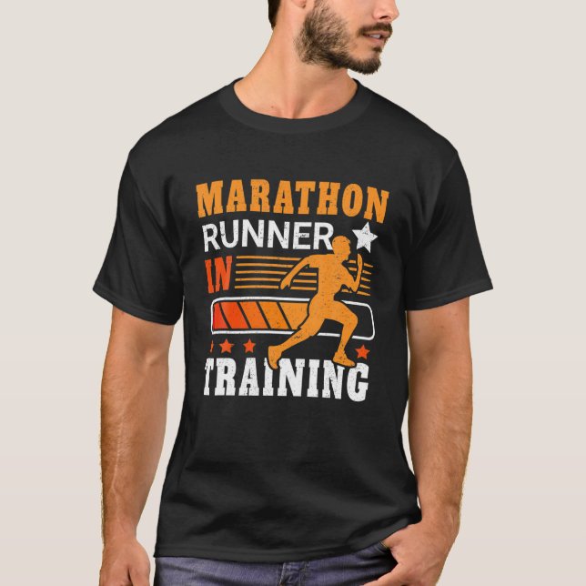T-shirt Drôle Marathon Runn Art Hommes femmes Marathon Run (Devant)