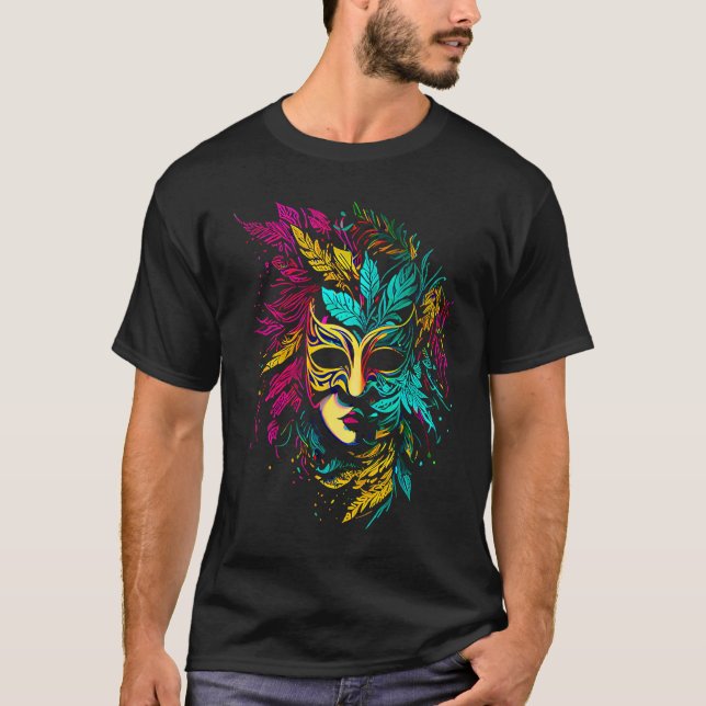 T-shirt Drôle Mardi Gras Carnaval parade avec la fête des  (Devant)