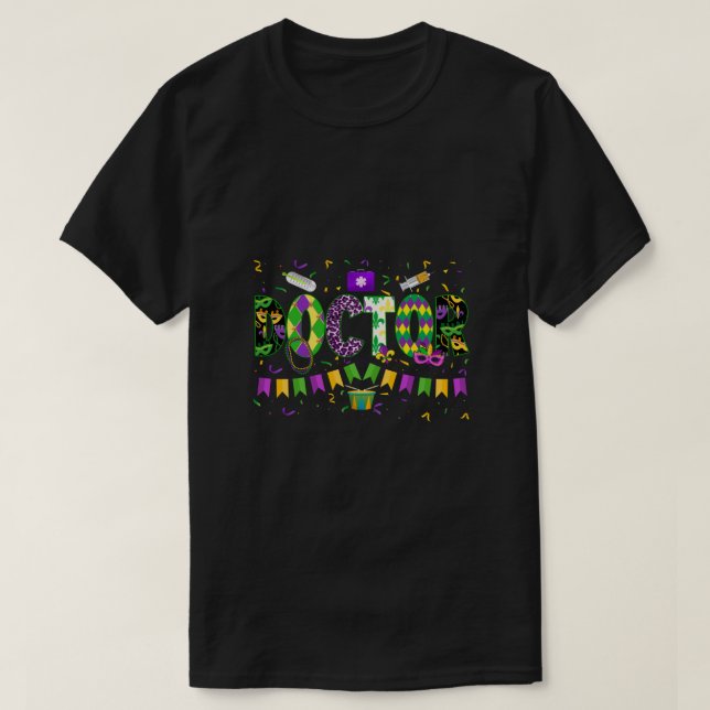 T-shirt Drôle Mardi Gras Docteur Carnaval Parade Femmes Ho (Design devant)
