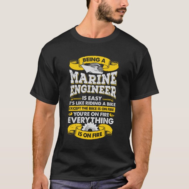 T-shirt Drôle Marine Engineering Job Ship Engineer Cadeau (Devant)