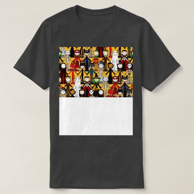 T-shirt Drôle Masque Visage Halloween 3 (Design devant)