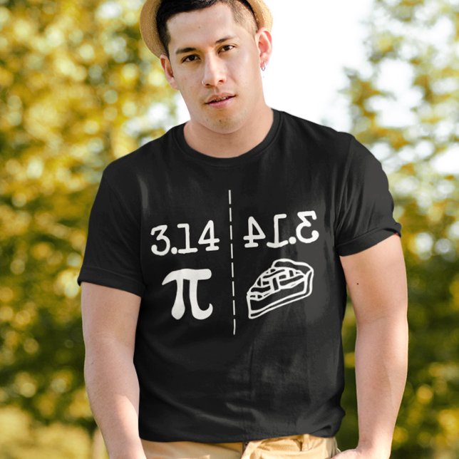 T-shirt Drôle Math Plaisanteries PI Image Miroir De 3.14 E (Créateur téléchargé)