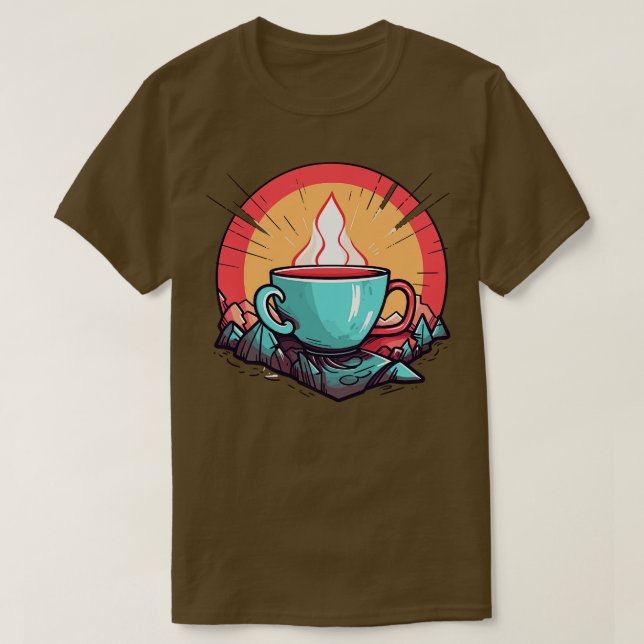T-shirt Drôle Matin Café Cadeau Drôle Café 2 (Design devant)