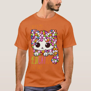 T-shirt Drôle Médicament Funny Chat Medication 2