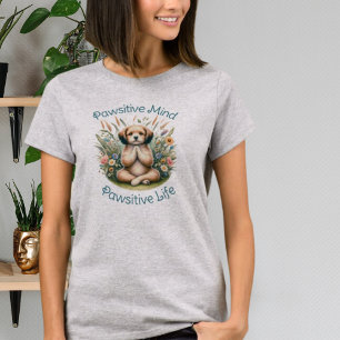 T-shirt Drôle Méditation Chien Inspirationnel Citation Pos
