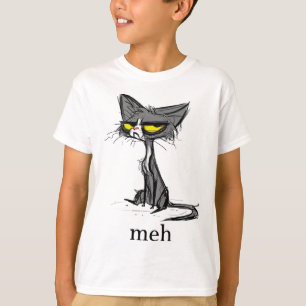 T-shirt Drôle Meh cadeau de chat pour les Amoureux de les