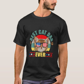 T-shirt Drôle Meilleur Chat Papa Jamais Chat Père Fête des