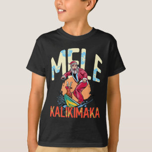 T-shirt Drôle Mele Kalikimaka Noël hawaïen Surf S