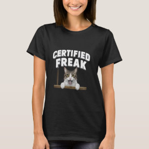 T-shirt drôle mème de chat certifié Freak Funny Cat mème