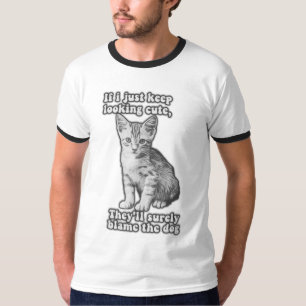 T-shirt Drôle mème de chat mignon pour les propriétaires d