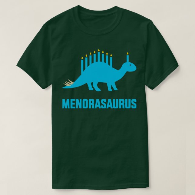 T-shirt Drôle menorasaurus dinosaure avec menorah bijoux h (Design devant)