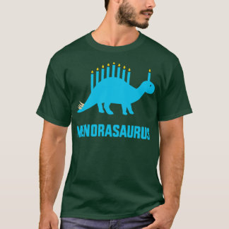 T-shirt Drôle menorasaurus dinosaure avec menorah bijoux h