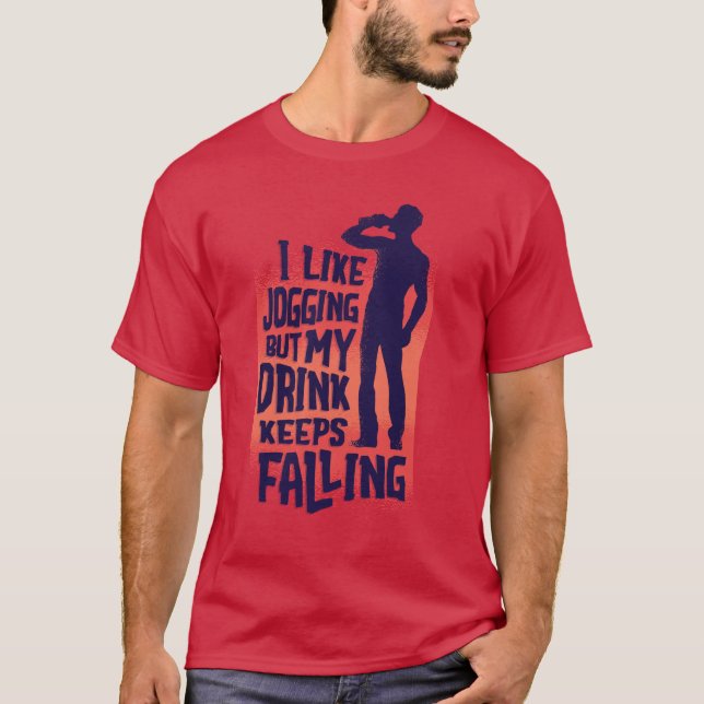 T-shirt Drôle Mens Love Beer Jogging Fitness Vêtements gra (Devant)