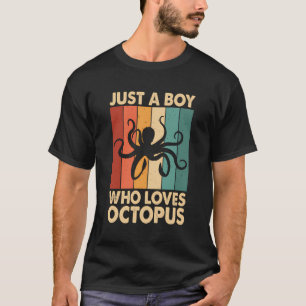 T-shirt Drôle Mer Octopus Animal Retro Cadeaux Vintages Po