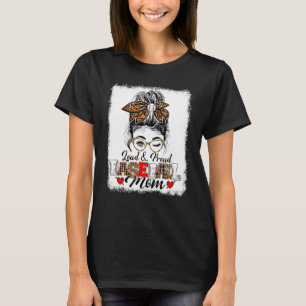 T-shirt Drôle Messy Bun Loud & Proud Baseball Maman Mère