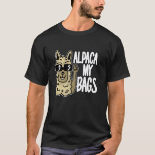 T-shirt Drôle Mignon Alpaca Mes Sacs Graphique Lama Dicton
