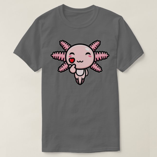 T-shirt drôle mignon amour axolotl (Design devant)