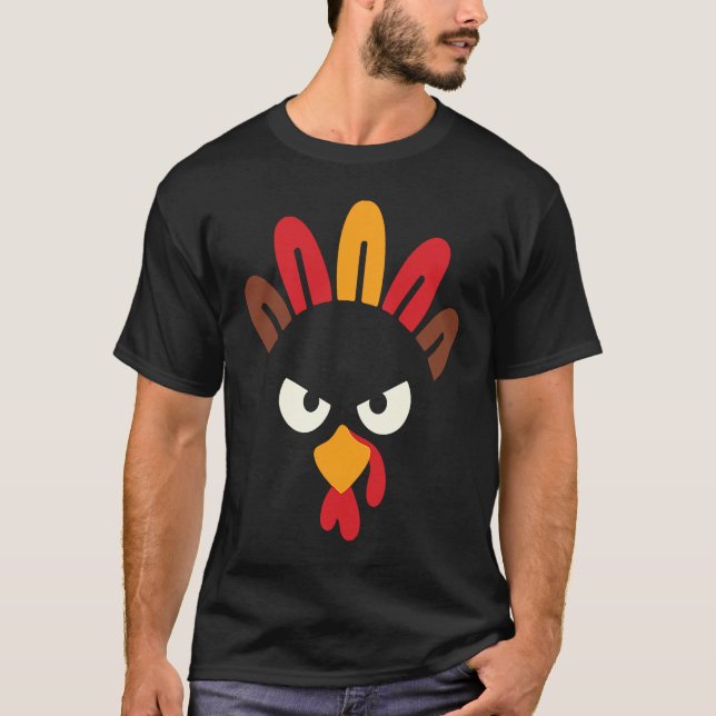 T-shirt Drôle mignon Angry Turkey Bird like No Thanksgivin (Devant)