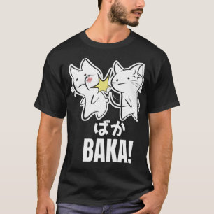 T-shirt Drôle mignon Anime Baka Chat Kitten Slap - Baka Ja