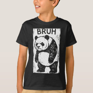 T-shirt Drôle Mignon Bruh Panda Enfants Garçons Filles Ado