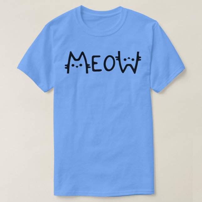 T-shirt Drôle, mignon chat Meow Graphisme Meow Cat  (Design devant)