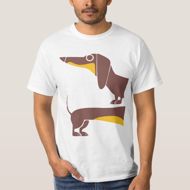 T-shirt Drôle mignon dachshund pour parent chien long (Devant)