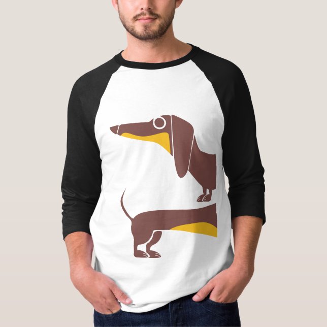 T-shirt Drôle mignon dachshund pour parent chien long (Devant)