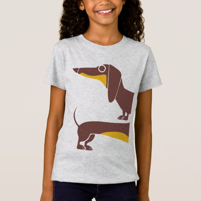 T-Shirt Drôle mignon dachshund pour parent chien long (Devant)