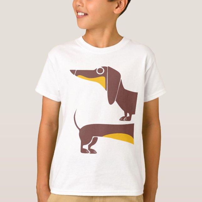 T-shirt Drôle mignon dachshund pour parent chien long (Devant)