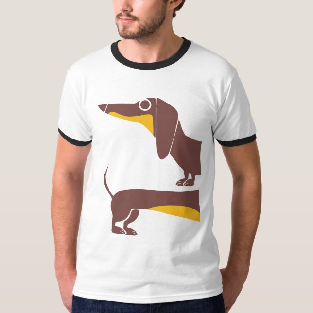 T-shirt Drôle mignon dachshund pour parent chien long (Devant)