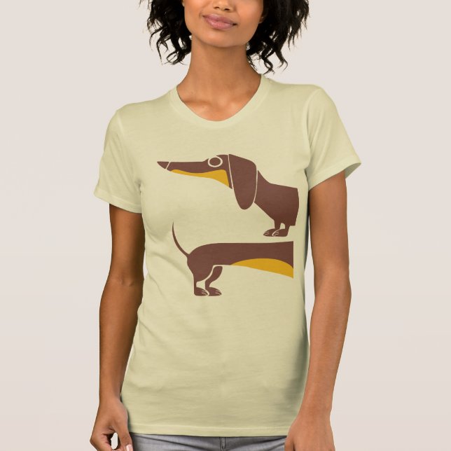 T-shirt Drôle mignon dachshund pour parent chien long (Devant)