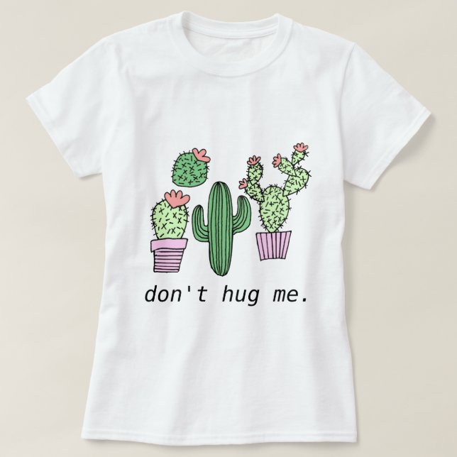 T-shirt drôle mignon de cactus (Design devant)