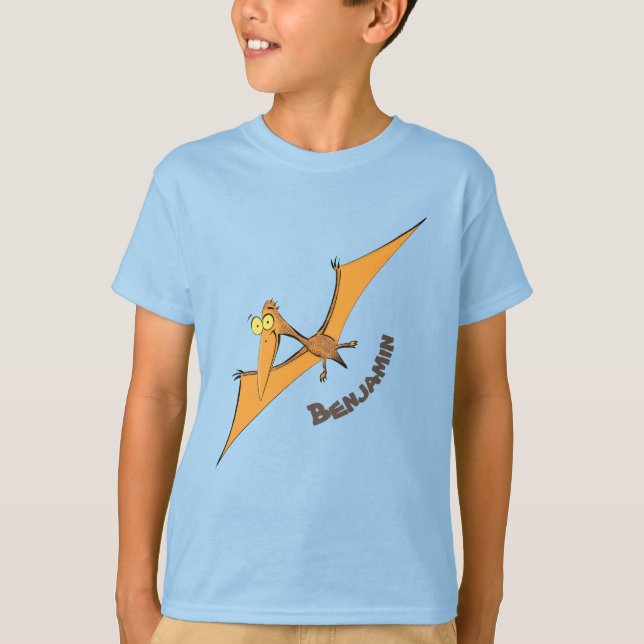 T-shirt Drôle mignon dessin animé de pterodactyle volant o (Devant)