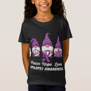 T-Shirt Drôle mignon Gnomes Paix espoir amour épilepsie