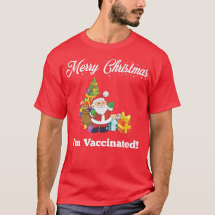 T-shirt Drôle Mignon Joyeux Noël Je Suis Vacciné Père Noël