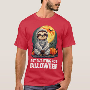 T-shirt Drôle mignon maman Sloth en attente d'Halloween
