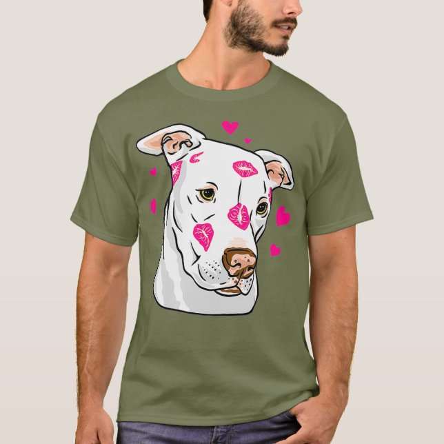 T-shirt Drôle mignon Pitbull Secourt chien (Devant)