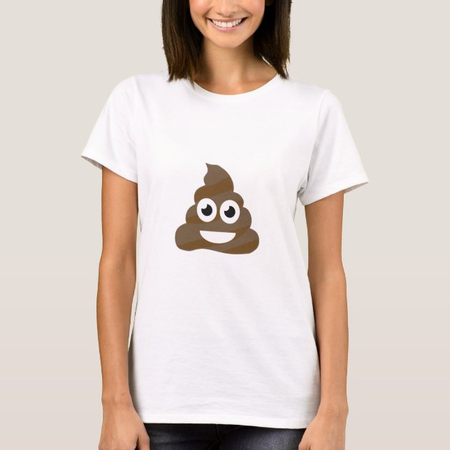 T-shirt Drôle mignon Poop Emoji (Devant)