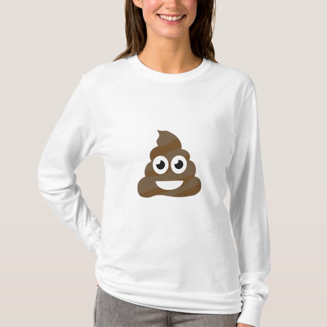 T-shirt Drôle mignon Poop Emoji (Devant)