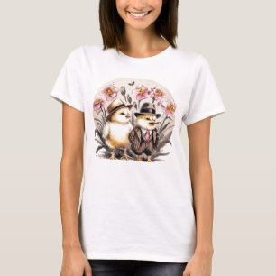 T-shirt Drôle mignon poussins de Pâques Vintages