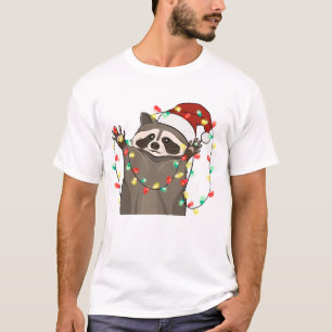 T-shirt Drôle mignon Raccoon de Noël