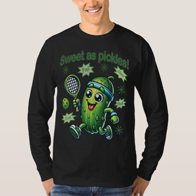 T-shirt Drôle mignon sucré comme chatons Pickleball (Devant)