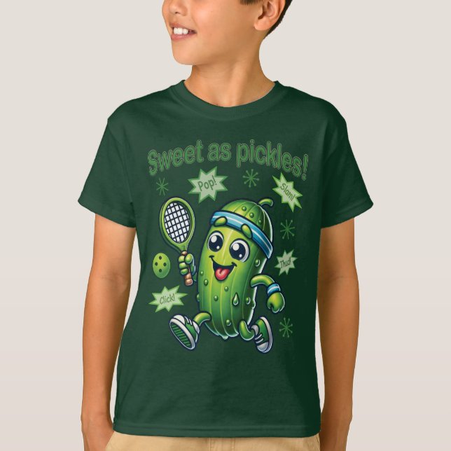 T-shirt Drôle mignon sucré comme chatons Pickleball (Devant)