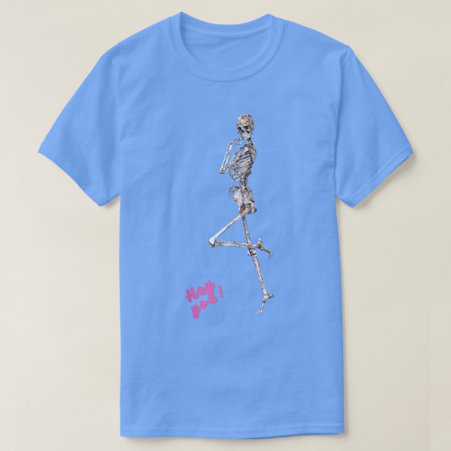 T-shirt Drôle mignonne Dames Squelette  (Design devant)
