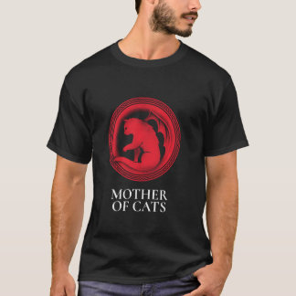 T-shirt Drôle Mignonne Mère Fête Des Chats Femmes Enfants