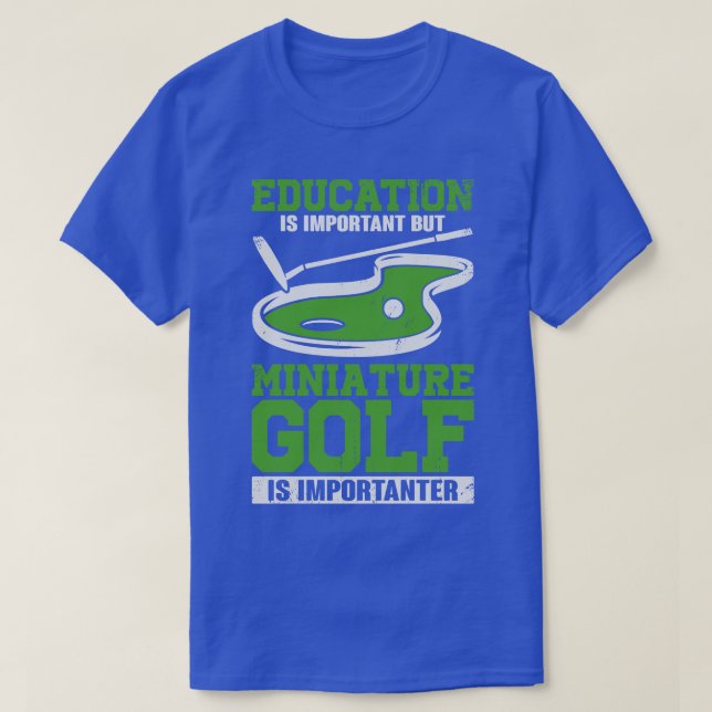 T-shirt Drôle Miniature Crazy Golf Player (Design devant)