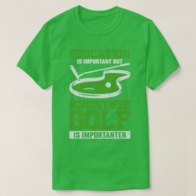 T-shirt Drôle Miniature Crazy Golf Player (Design devant)