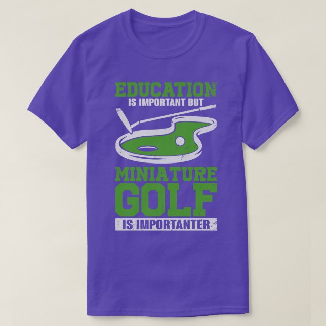 T-shirt Drôle Miniature Crazy Golf Player Cadeau (Design devant)