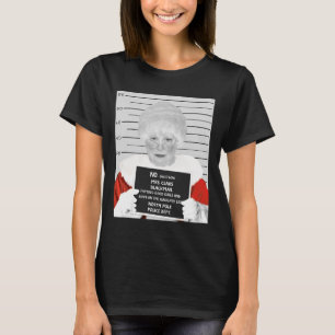 T-shirt Drôle Mme Claus Mugshot Arrêtée Sur Christ