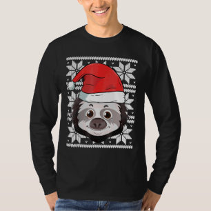 T-shirt Drôle moche Noël Sloth Santa Claus